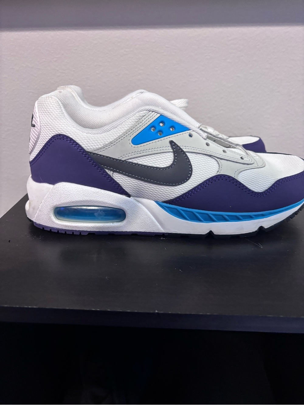 Nike White and Purple Women's Sneakers